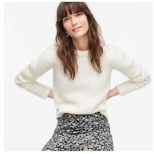 J. Crew Alpaca Blend Puff Sleeve IvorySweater SZ S